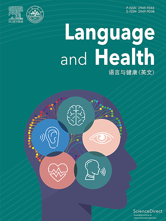 Go to journal home page - Language and Health